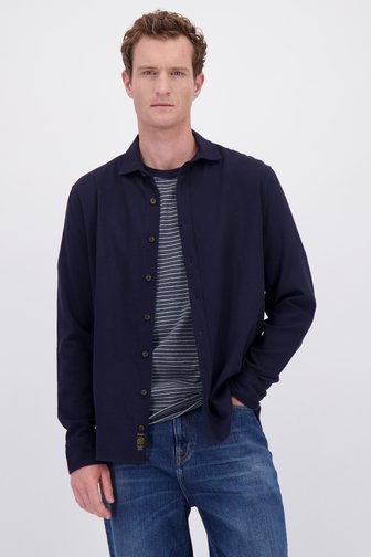 Le devant de Chemise bleu marine - Regular fit de Ravøtt pour Hommes