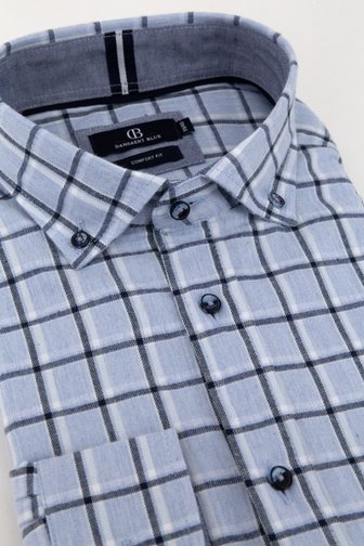 Le devant de Chemise bleue à carreaux – Comfort fit de Dansaert Blue pour Hommes
