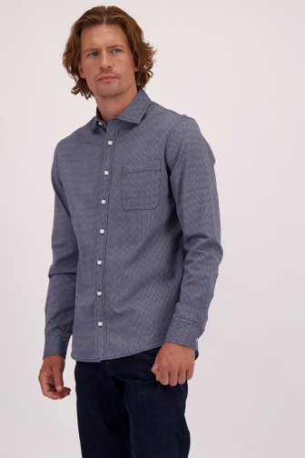 Le devant de Chemise bleue à motif chevrons – Regular fit de Ravøtt pour Hommes