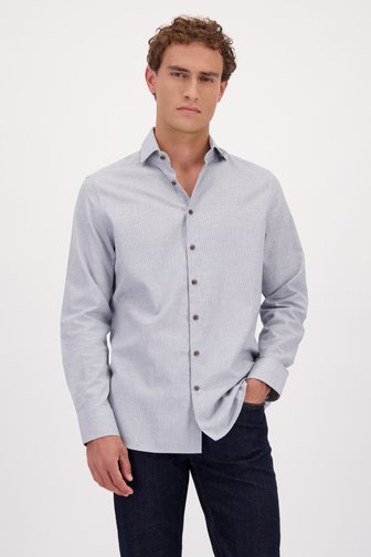 Le devant de Chemise bleue à motif pied-de-poule fin de Upper East pour Hommes