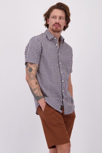 Le devant de Chemise bleue à rayures - Regular fit de Ravøtt pour Hommes