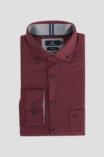 Photo produit 1 de Chemise bordeaux à manches longues – Regular fit  de Dansaert Blue pour Hommes
