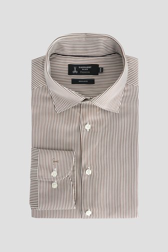 Photo produit 1 de Chemise brune rayée - Regular fit de Dansaert Black Premium pour Hommes