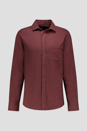 Le devant de Chemise chinée bordeaux - Regular fit de Ravøtt pour Hommes