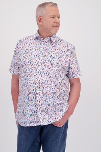Chemise écrue à imprimé bleu-rouge - comfort fit de Dansaert Blue pour Hommes