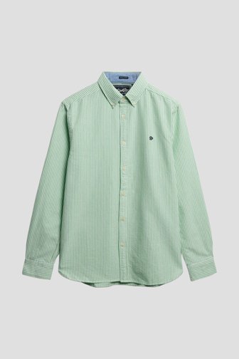 Le devant de Chemise en coton verte – Regular fit de Superdry pour Hommes