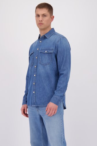 Le devant de Chemise en jean bleue – Regular fit de Liberty Island Denim pour Hommes