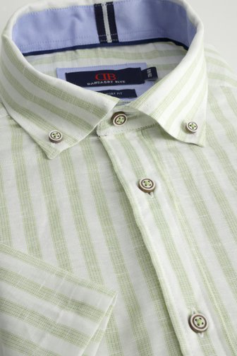 Le devant de Chemise en lin à rayures - Coupe comfort de Dansaert Blue pour Hommes