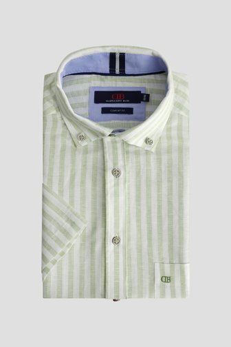 Le devant de Chemise en lin à rayures - Coupe comfort de Dansaert Blue pour Hommes