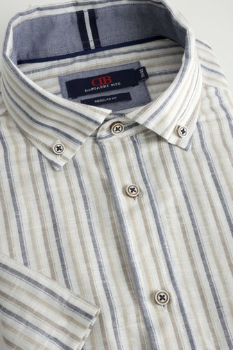 Le devant de Chemise en lin à rayures - Coupe regular de Dansaert Blue pour Hommes
