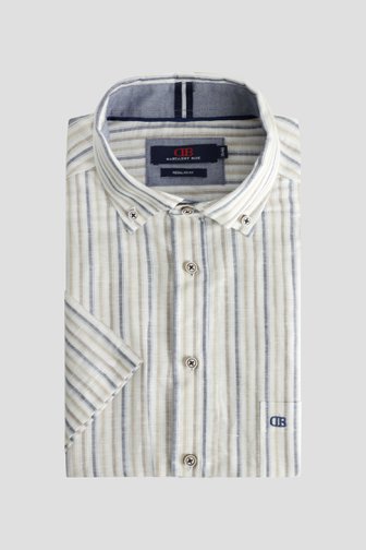 Le devant de Chemise en lin à rayures - Coupe regular de Dansaert Blue pour Hommes