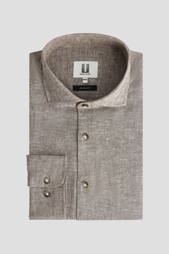 Photo produit 1 de Chemise en lin beige clair de Upper East pour Hommes