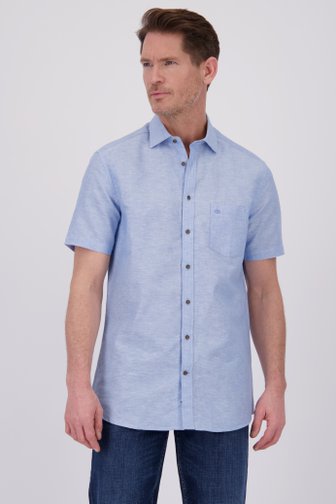 Chemise en lin bleu clair chiné - Regular fit de Dansaert Blue pour Hommes