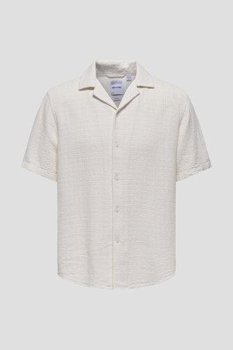 Chemise en lin texturé écru	 de ONLY & SONS pour Hommes