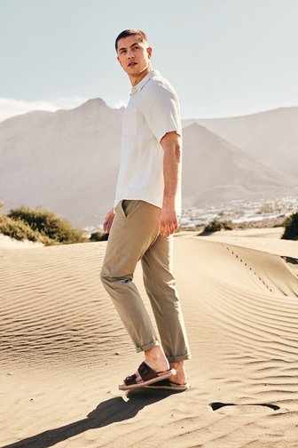 Chemise en lin texturé écru	 de ONLY & SONS pour Hommes