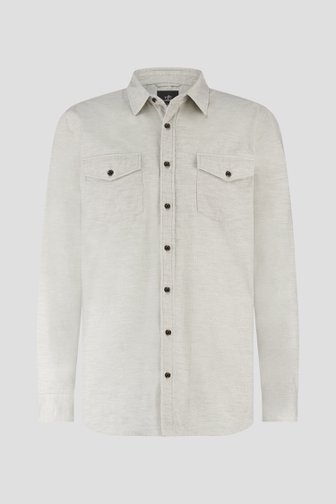 Le devant de Chemise en velours côtelé beige - Regular fit de Bluefields pour Hommes