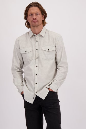 Le devant de Chemise en velours côtelé beige - Regular fit de Bluefields pour Hommes