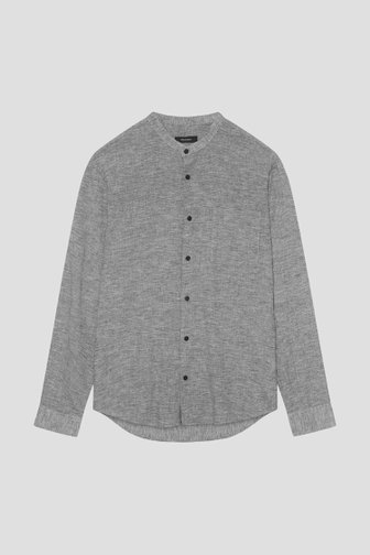 Photo produit 1 de Chemise gris chiné à col mao - Slim fit de Matinique pour Hommes