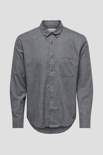Photo produit 1 de Chemise grise - Regular fit de Only & Sons pour Hommes
