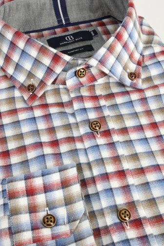 Le devant de Chemise rouge à carreaux - Comfort fit de Dansaert Blue pour Hommes