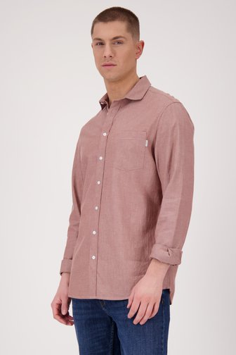 Chemise rouge douce à mouchetures de Casual Five pour Hommes