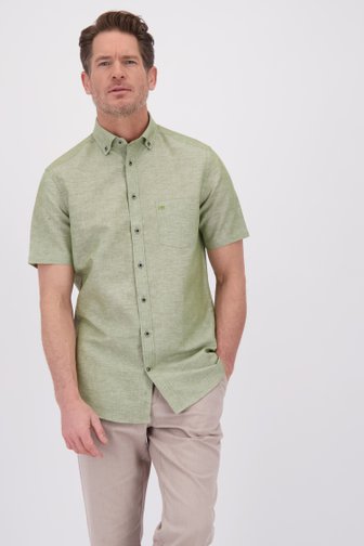 Le devant de Chemise vert clair à manches courtes - Regular fit de Dansaert Blue pour Hommes