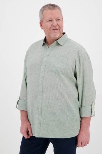 Chemise vert clair à rayures fines de Jefferson pour Hommes
