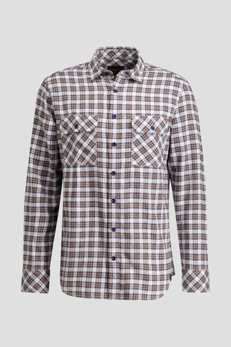 Le devant de Chemise vert olive à carreaux - Regular fit de Ravøtt pour Hommes