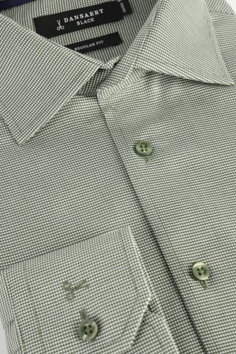Le devant de Chemise vert olive - Regular fit de Dansaert Black pour Hommes