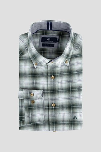 Le devant de Chemise verte à carreaux – Comfort fit de Dansaert Blue pour Hommes