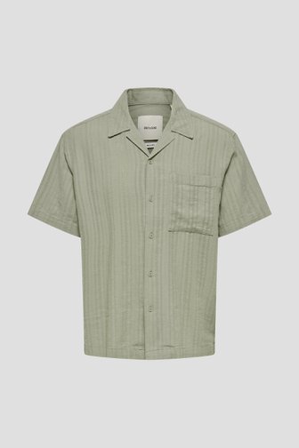 Photo produit 1 de Chemise verte à manches courtes – Comfort fit de Only & Sons pour Hommes