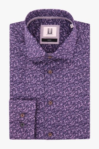 Chemise violette à imprimé floral - Slim fit de Upper East pour Hommes