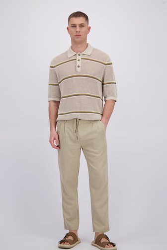 Le devant de Chino beige avec lien à nouer de Only & Sons pour Hommes