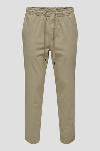 Chino beige avec taille élastique de ONLY & SONS pour Hommes