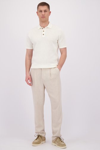 Le devant de Chino beige clair avec des touches de lin de Only & Sons pour Hommes