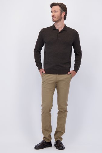 Le devant de Chino beige - Dallas - Slim fit de Brassville pour Hommes