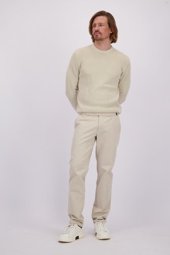 Le devant de Chino beige de Ravøtt pour Hommes