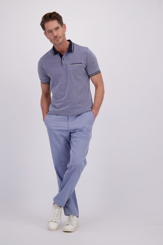 Le devant de Chino bleu chiné de Dansaert Blue pour Hommes