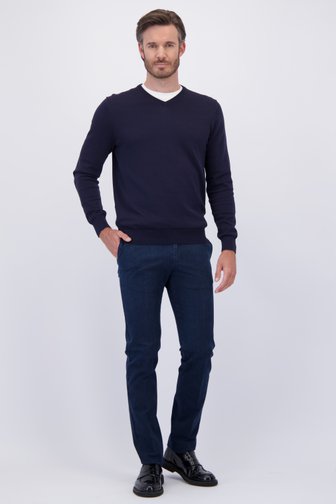 Le devant de Chino bleu marine - Dallas - Slim fit de Brassville pour Hommes