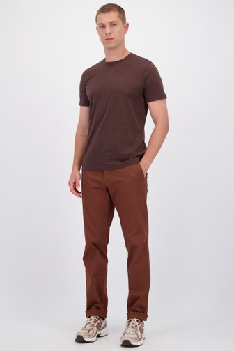 Le devant de Chino brun foncé de Liberty Island pour Hommes