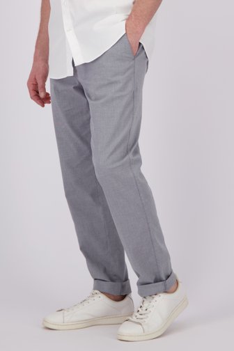 Chino gris-bleue à motif carreaux fins de Dansaert Blue pour Hommes