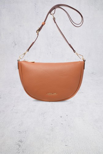 Le devant de Cognackleurige schoudertas de Laurent David pour Femmes