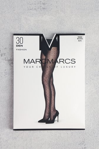 Le devant de Collants noirs à motif à pois – 30 den de Marcmarcs pour Femmes