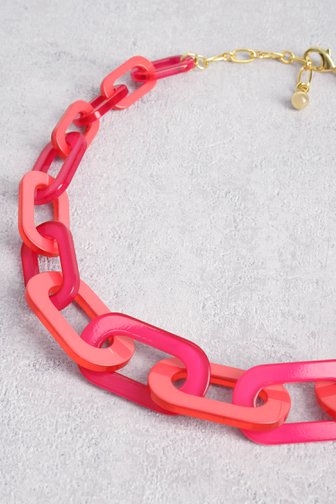 Collier à maillons roses de Liberty Island pour Femmes