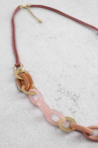 Collier à maillons roses de Liberty Island pour Femmes