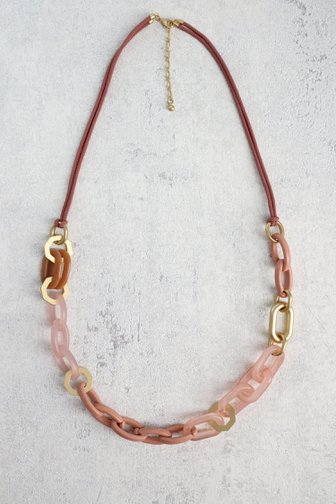 Collier à maillons roses de Liberty Island pour Femmes