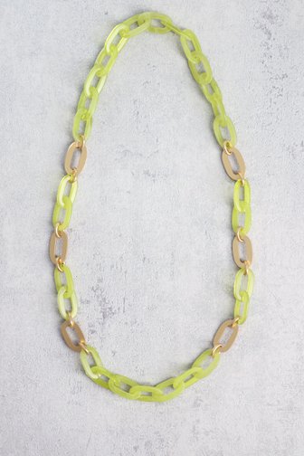 Collier à maillons verts de Liberty Island pour Femmes