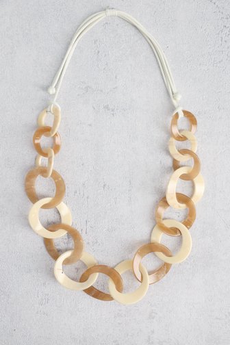 Collier avec anneaux beiges de Liberty Island pour Femmes