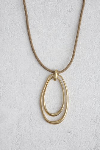 Le devant de Collier doré avec pendentifs organiques de Liberty Island pour Femmes