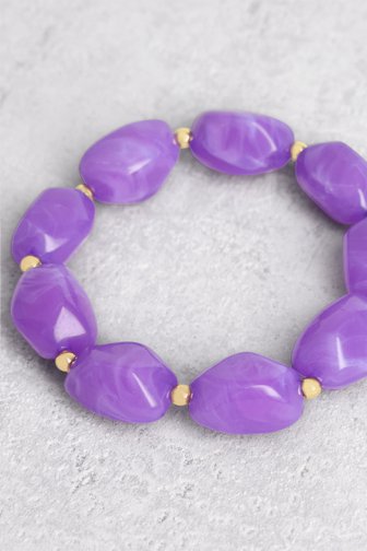 Collier perles violettes de Liberty Island pour Femmes